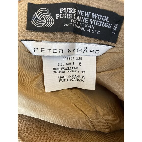 Peter Nygard Wool Tan Womens Dress Pant Camel Sz 6 VIntage NOS Made in Canada - Picture 10 of 10